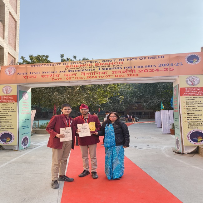 In the State Level Science Exhibition organised by the DOE.....Click here to read more